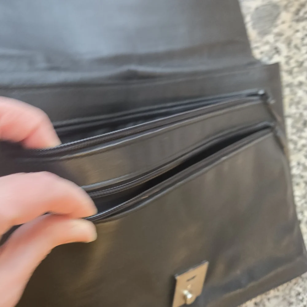 ​Vintage Professional Black Leather Document Clutch | Portfolio Case